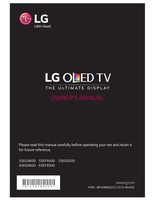 LG 55EF9500 55EG9200 65EF9500 TV Operating Manual