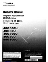 Toshiba 40G300U 46G300U 46G30U TV Operating Manual