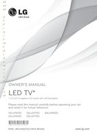 LG 65LA9650 TV Operating Manual