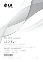 LG 65LA9650 TV Operating Manual