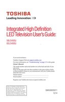 Toshiba 58L5400U 58L5400UC 65L5400U TV Operating Manual