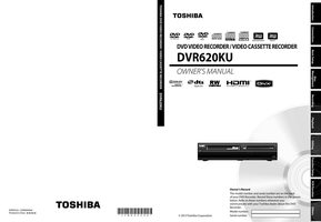 TOSHIBA DVR620KUVCROM DVD Recorder (DVDR) Operating Manuals TOSHIBA DVR620KUVCROM DVD Recorder (DVDR) Operating Manuals