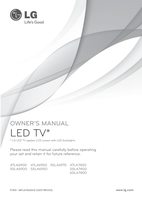 LG 47LA6900 47LA7400 55LA6900 TV Operating Manual