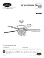 Harbor Breeze 4009452MERRIMACKCEILINGFANOM Ceiling Fan Operating Manual