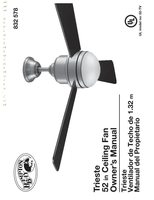 Hampton Bay 68042 Trieste 52 in. Indoor Brushed Nickel Ceiling Fan