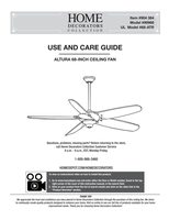 Home Decorators Collection 26668 68-ATR ALTURA Ceiling Fan Operating Manual