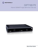 Verizon Motorola QIP7100-P2 Hybrid QAM/IP High-definition Set-top Cable Box Operating Manual