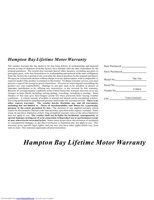 Hampton Bay 786756 Ceiling Fan Operating Manual