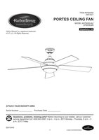 Harbor Breeze 0451821 Portes Ceiling Fan Ceiling Fan Operating Manual