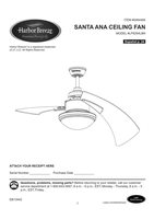 Harbor Breeze 0464466SANTAANACEILINGFANOM Ceiling Fan Operating Manual