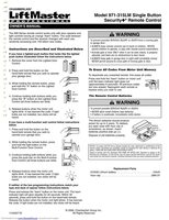 Download LiftMaster 971LM / 91LM 1-Button vizor 390MHz Garage Door Opener Remote Control documentation