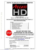 Download Access HD ACC001 Digital TV Tuner Converter Remote Control documentation