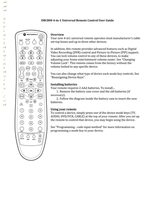 Download Anderic DRC800 for Motorola Cable Remote Control documentation