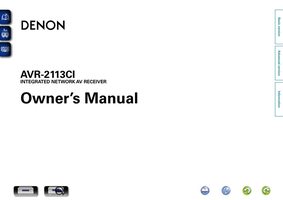 Denon AVR2113CI Audio/Video Receiver Operating Manual