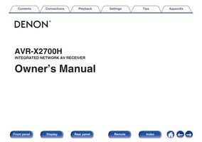 Denon AVRX2700H Audio/Video Receiver Operating Manual