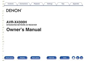Denon AVRX4300H Audio/Video Receiver Operating Manual