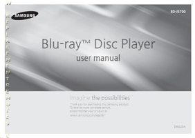 Samsung BDJ5700 Blu-Ray DVD Player Operating Manual