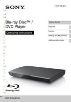 Sony BDPBX39 BDPS390 DVD Player Operating Manual