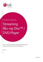 LG BP255 Blu-Ray & Home Theater System Operating Manual