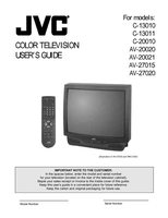 JVC AV20020 AV20021 AV27015 TV Operating Manual