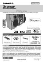 Sharp CDBH950 Audio System Operating Manual