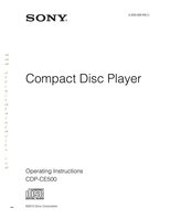 Sony CDPCE500 CD Player Operating Manual