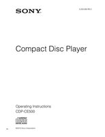 Sony CDPCE500 CD Player Operating Manual