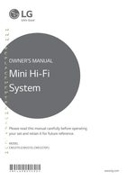 LG CM3370 Audio System Operating Manual