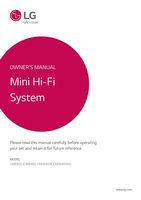 LG CM8460 CMS8460F CMS8460W Audio System Operating Manual