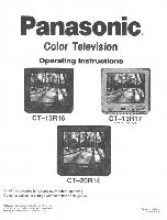 Panasonic CT13R16 CT13R17 CT13R27 TV Operating Manuals