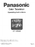 Panasonic CT13R18 CT13R19 CT13R25 TV Operating Manuals