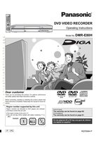 Panasonic DMRE80H DMRE80HP DVD Player Operating Manual