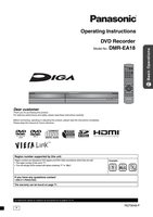 Panasonic DMREA18 DVD Recorder (DVDR) Operating Manual