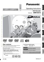 Panasonic DMRES15 DVD Recorder (DVDR) Operating Manual
