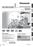 Panasonic DMRES15 DVD Recorder (DVDR) Operating Manual