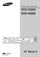Samsung DVDV5500 DVDV6500 DVD Player Operating Manuals Samsung DVDV5500 DVDV6500 DVD Player Operating Manuals