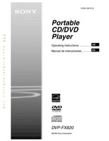 Sony DVPFX820 TV/DVD Combo Operating Manual