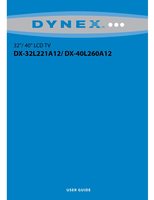 Dynex DX32L221A12 DX32L221A12E32BAZNKXMBUNNX DX40L260A12 TV Operating Manual