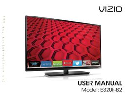 Vizio E320fiB2 TV Operating Manual