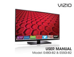 Vizio E480iB2 E550iB2 E550iB2E TV Operating Manual