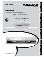 Magnavox ZV420MW8 DVD/VCR Combo Player Operating Manual