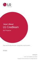 LG PF50KA Projector Operating Manual