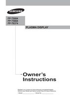 Samsung CL34M9P FPT5084 FPT5884 TV Operating Manual