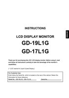 JVC GD17L1G GD17L1GUA GD19L1G TV Operating Manual