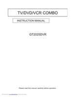 Apex GT2025DVR TV/VCR/DVD Combo Operating Manual