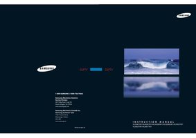 Samsung HLN4365W HLN4365W1 HLN437W TV Operating Manual