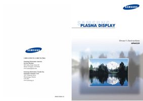 Samsung HPN4239 TV Operating Manual