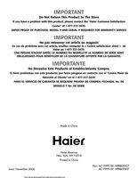 Haier HPR09XC7 Air Conditioner Unit Operating Manual