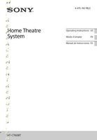 Sony HTCT60BT Home Theater System Operating Manual