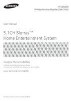 Samsung HTJ5500W Blu-Ray & Home Theater System Operating Manual